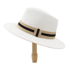 H&J* 4869 Chapéu Panama Masculino Boater Barber Palha - Simple Market