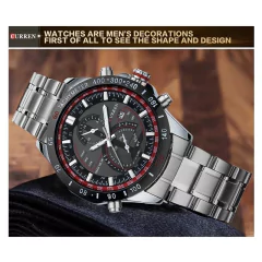 Relógio Masculino Aço Inox Curren* 8149 - tienda online