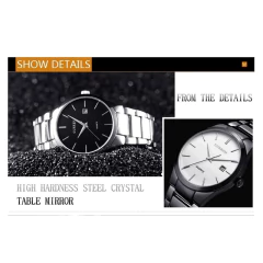 Curren* 8106 Relógio Masculino Aço Inox