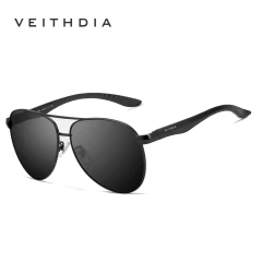 Veithdia* 3559 Óculos De Sol Masculino Polarizado Piloto Aço Inox - tienda online