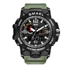 Smael* 1545 Relógio Masculino Militar Esportivo Dual Time - tienda online