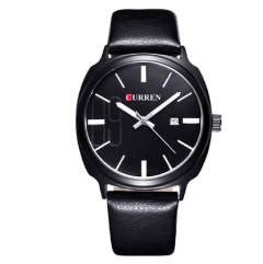 Relógio Masculino Couro Inox Data Automática Curren* 8212 na internet