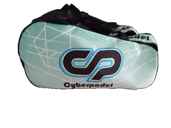 Bolso / Mochila Grande Cyberpadel - NEGRO/VERDE - Capacidad 8 paletas - NUEVO LOGO Y DISEÑO !!!