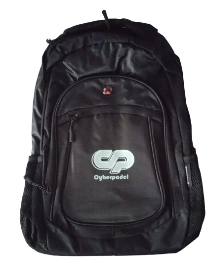 MOCHILAS CYBERPADEL NEGRAS - 6 compartimentos - 3 colores de logos diferentes - comprar online