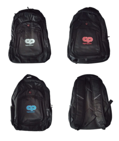 MOCHILAS CYBERPADEL NEGRAS - 6 compartimentos - 3 colores de logos diferentes