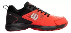 Zapatillas Wilson SLICE 3.0 CLAY - Negro/Rojo - Para Padel o Tenis - Número 41