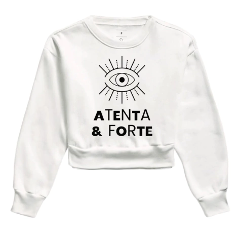 Moletom Cropped Atenta e Forte - comprar online