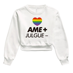 Moletom Cropped Ame Mais Julgue Menos - comprar online