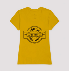 Camiseta Rótulos só se For em Embalagens - MinKa Camisetas