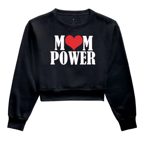 Moletom Cropped Mom Power