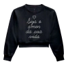 Moletom Cropped Seja o Amor da Sua Vida