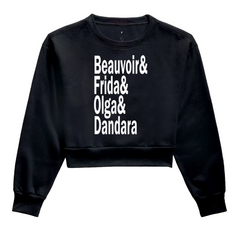 Moletom Cropped Mulheres De Luta - MinKa Camisetas