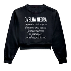 Moletom Cropped Ovelha Negra