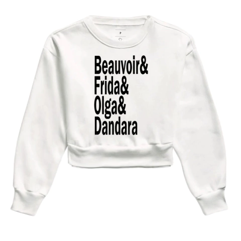 Moletom Cropped Mulheres De Luta - comprar online