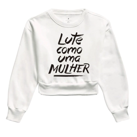 Moletom Cropped Lute Como Uma Mulher - comprar online