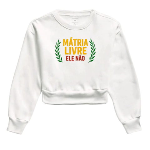 Moletom Cropped Mátria Livre - Ele não - comprar online