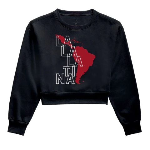 Moletom Cropped La la latina