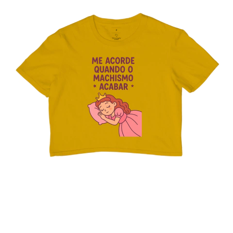 Cropped Me Acorde Quando o Machismo Acabar - comprar online