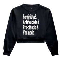 Moletom Cropped Feminista Antifascista na internet