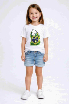 T-shirt Brasil Hello Kitty -  Minha Menina Kids moda infantil 