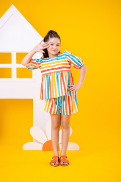 Conjunto listra aquarela - comprar online