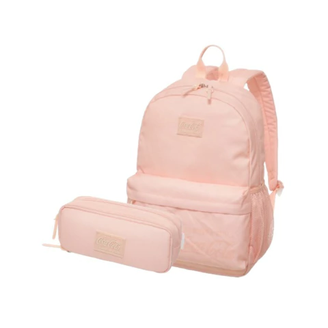 Combo BTS CC Coca-Cola Flat Pink Mochila y Neceser - comprar online