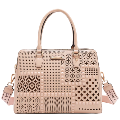 Cartera Geometric Cutout Pink Nicole Lee - comprar online