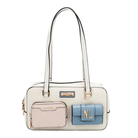 Cartera Colorblock White Nicole Lee - comprar online