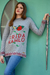 Sweater Grey "Frida Flowers"