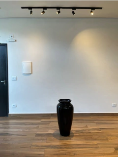 vaso esmaltado 72cm - Preto - Cristal Garden