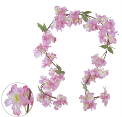 Guirlanda Artificial Cerejeira Rosa 173cm