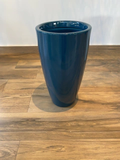 Vaso esmaltado 52x30cm - verde escuro na internet