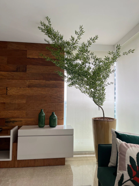 bambu mosso artificial 2,10 metros curvado para Esquerda