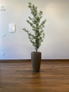 Bambu reto artificial 1,50 metros completo com vaso na internet