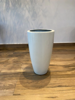Vaso Fibra de Vidro 52X30Cm - Branco Off-White