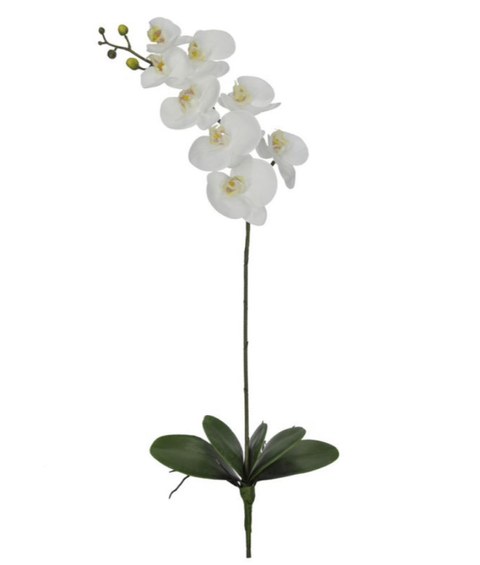 Orquidea Phalaenopsis Siliconada Artificial (Branco) 90cm - comprar online