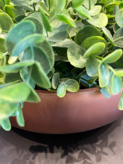 centro de mesa EM VASO DE VIDRO COBRE FOSCO - 20X30CM - loja online