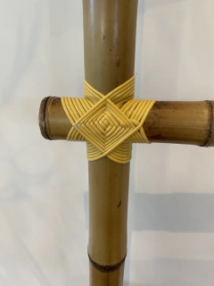 Imagem do Escada de Bambu decorativa 1,80x40x30cm