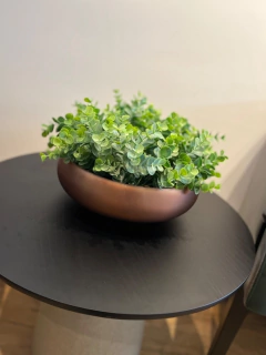 centro de mesa EM VASO DE VIDRO COBRE FOSCO - 20X30CM