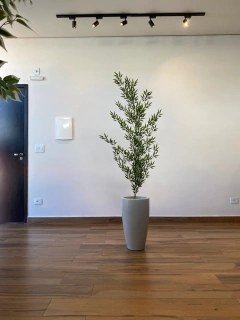 Bambu reto artificial 1,50 metros completo com vaso - comprar online