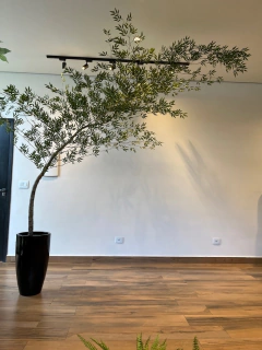 Bambu mosso artificial 2,70 metros curvado pára direita