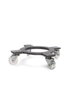 suporte para vaso em alumínio com rodinhas em gel 26cm - Cristal Garden