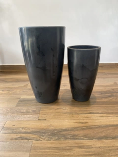 Vaso de polietileno grafite 70x40cm na internet