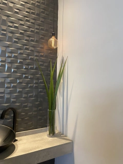 Vaso de vidro com x 6 folha de Formio permanente 95cm