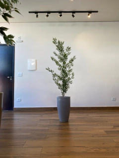 Bambu reto artificial 1,50 metros completo com vaso - comprar online