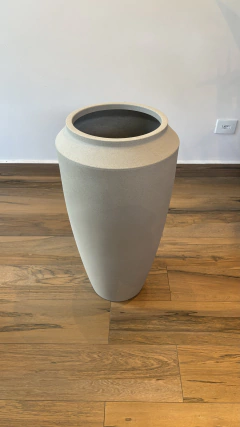 vaso de polietileno 75x30cm (Branco marmore) na internet