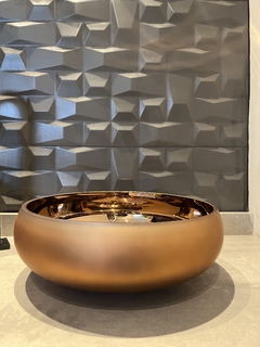 vaso de vidro 26,5x10,5cm (Cobre Fosco)