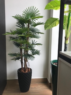 Palmeira Leque Artificial com pote - 1.20 metros