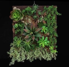 QUADRO com folhagens artificiais 50x60