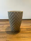 Vaso De Polietileno Diamante 62X40Cm - Bege